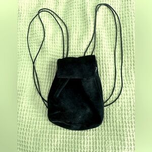 Lauren Sharfman Los Angeles for Free People Mini Black Suede 🖤Backpack